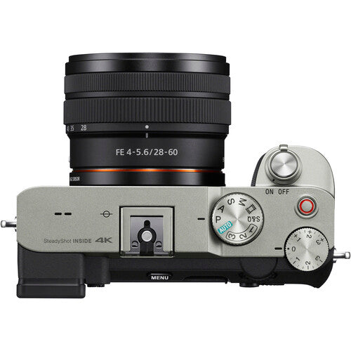 Câmera Sony A7C Kit 28-60MM Silver – Full-Frame 24MP, 4K, IBIS