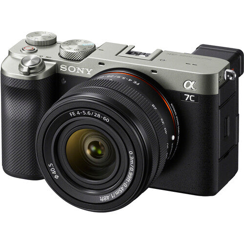 Câmera Sony A7C Kit 28-60MM Silver – Full-Frame 24MP, 4K, IBIS