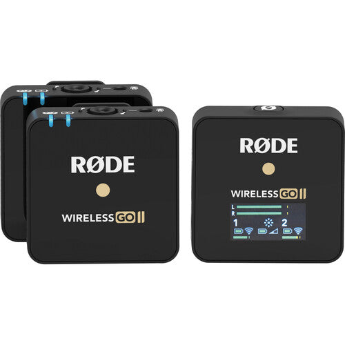Rode Wireless GO II Microfone Sem Fio Compacto com 2 Transmissores