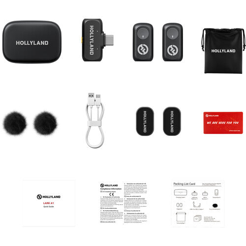 Microfone Hollyland LARK A1 USB-C Sem Fio para Smartphone