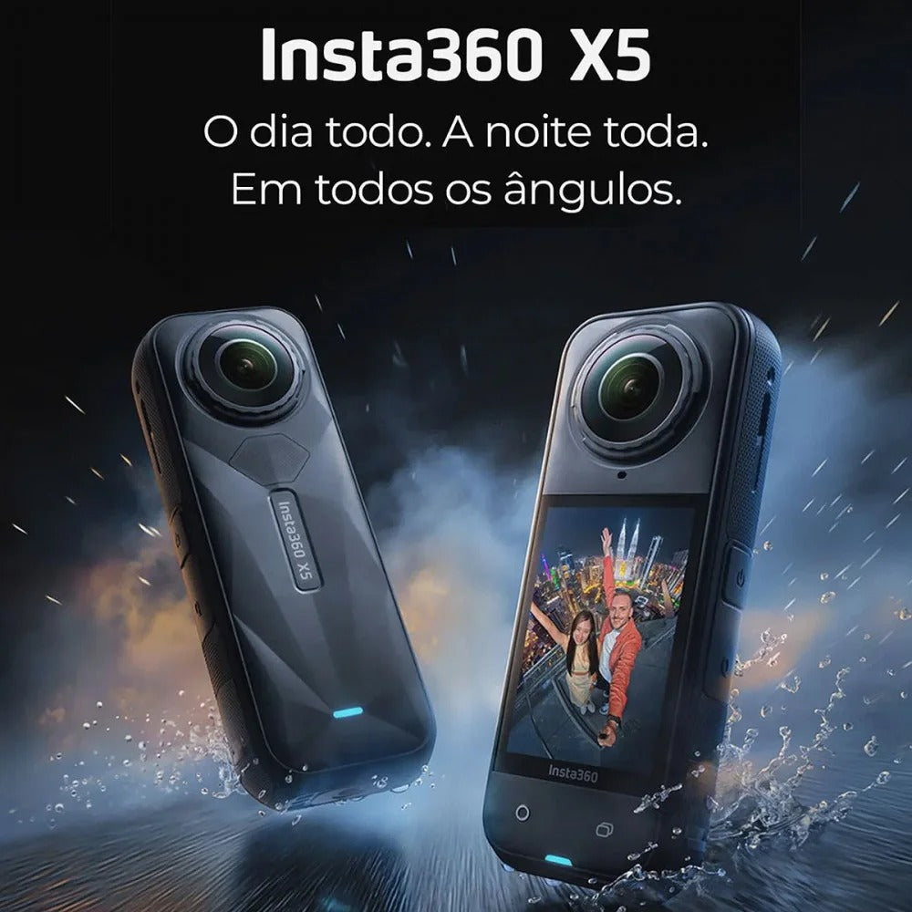 Câmera Insta360 X5 8K 360° Ultra-Durável com Inteligência Artificial