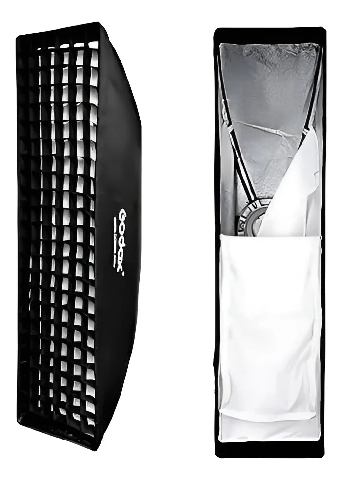 Softbox Godox 30x120cm Bowens com Tela Difusora e Grid