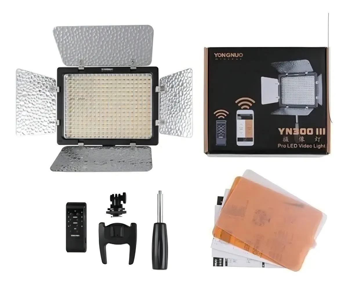 Iluminador Profissional de LED Yongnuo YN300 – Luz Contínua Bicolor 18W