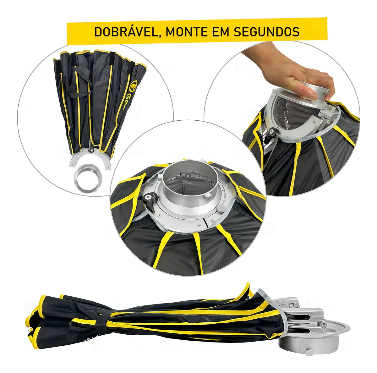 Softbox Parabólico Greika 60cm Bowens com Grid