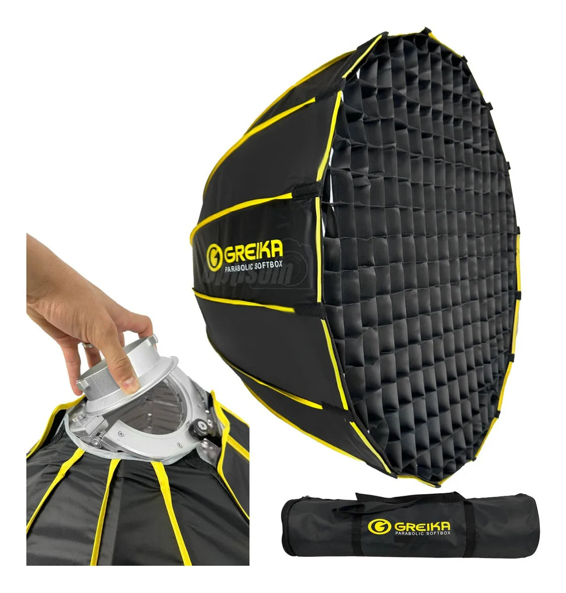Softbox Parabólico Greika 60cm Bowens com Grid