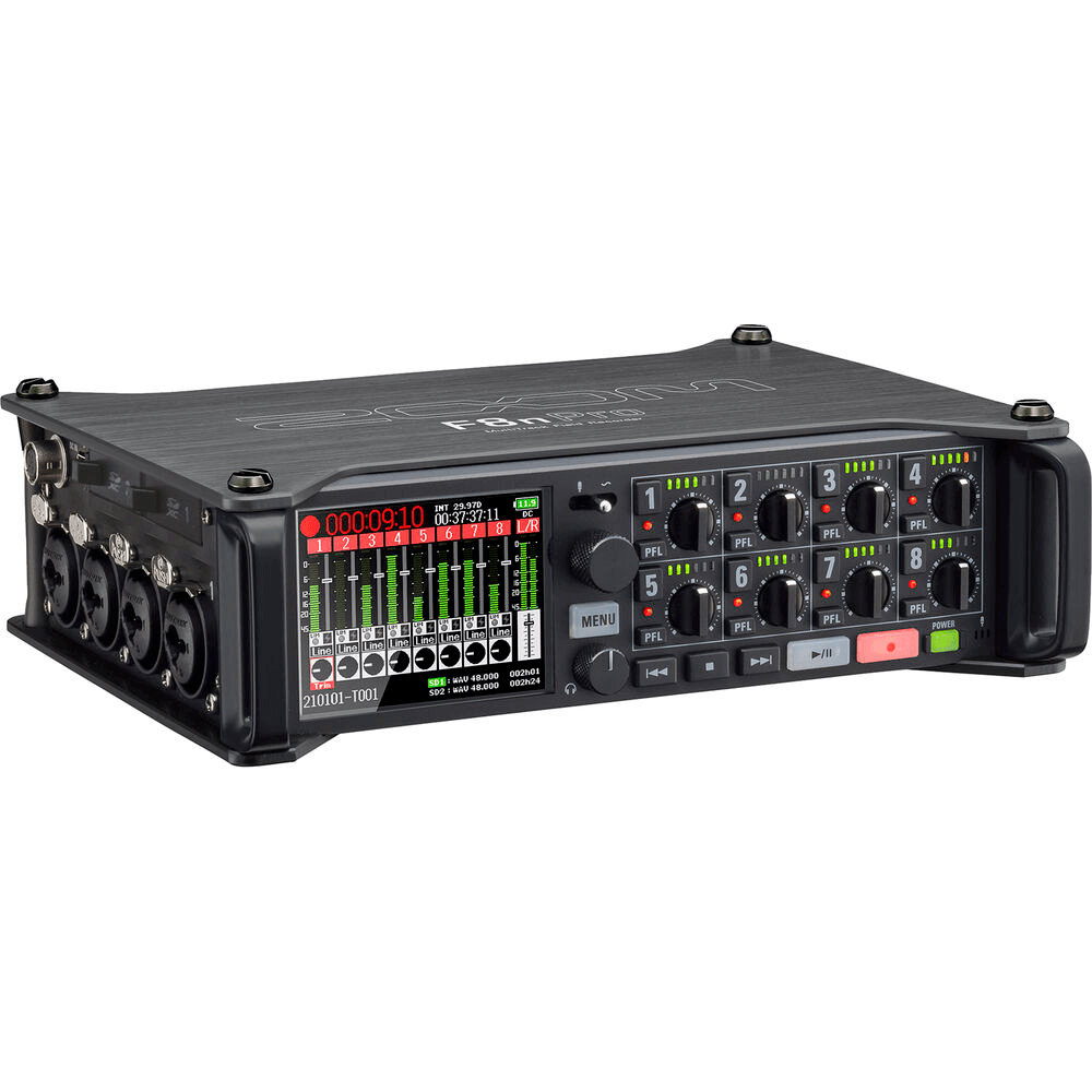 Zoom F8n Pro Gravador Multitrack 32-Bit para Áudio Profissional
