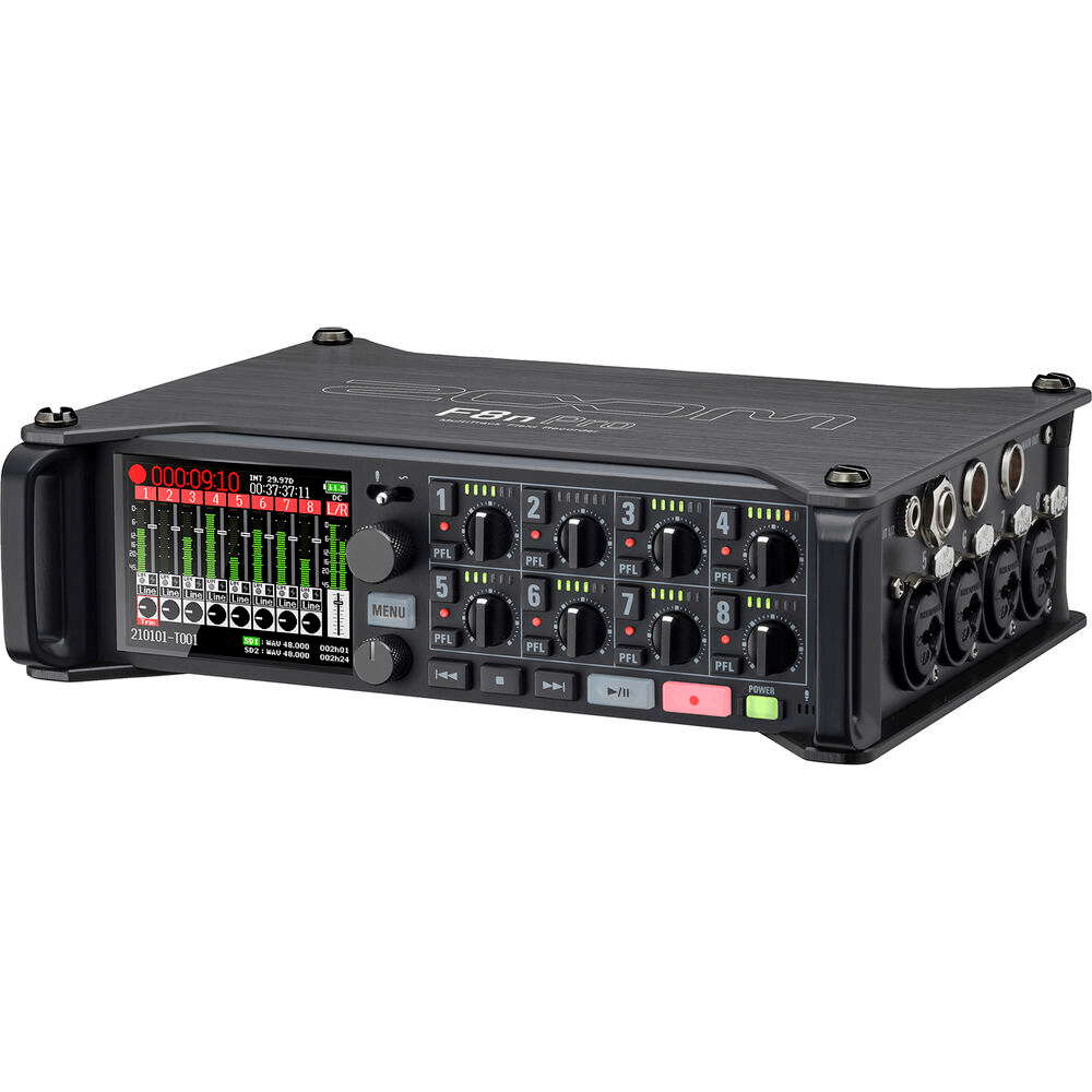 Zoom F8n Pro Gravador Multitrack 32-Bit para Áudio Profissional