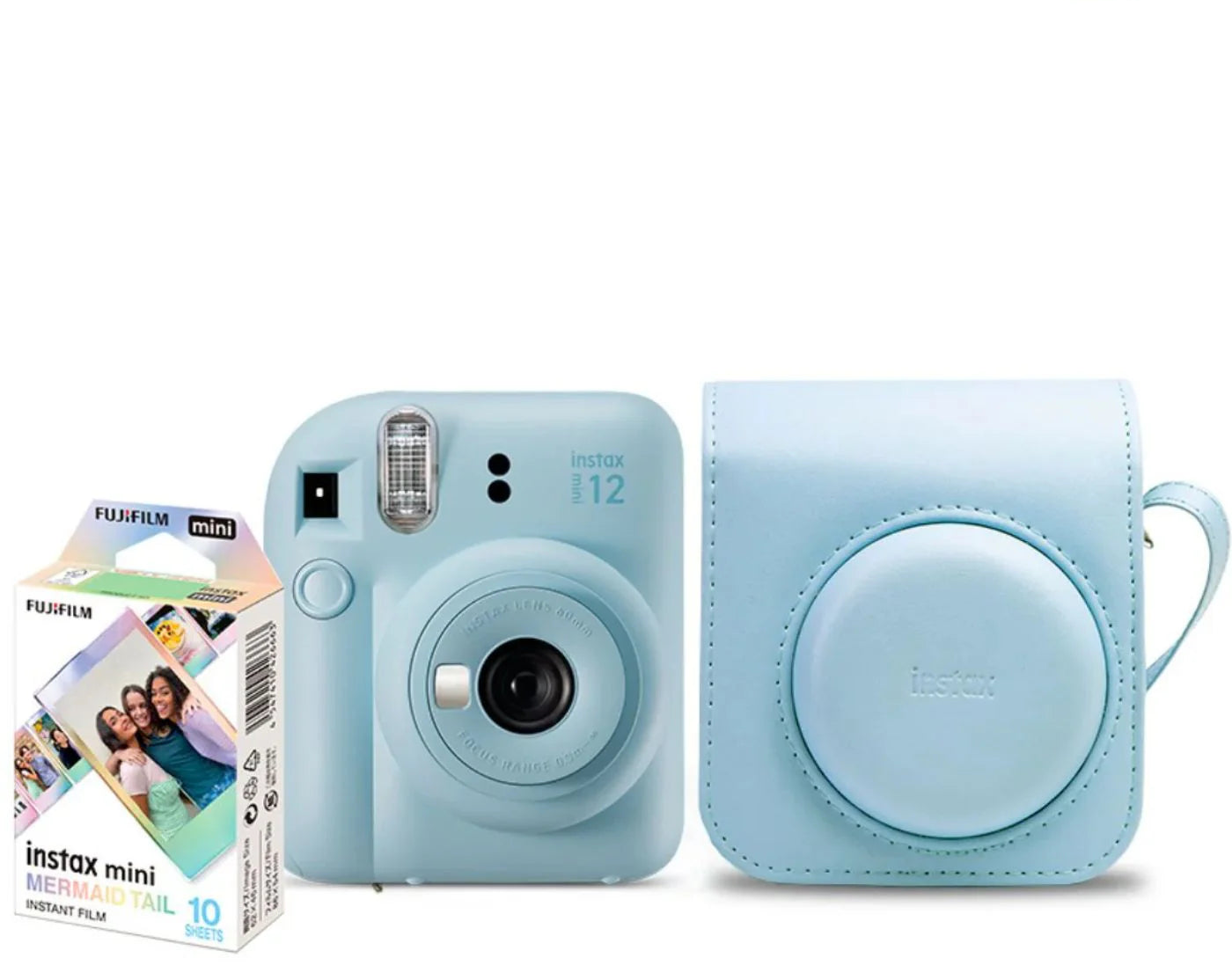 Fujifilm Instax Mini 12 Azul Candy Kit com Bolsa e 10 Filmes – Fotos Instantâneas