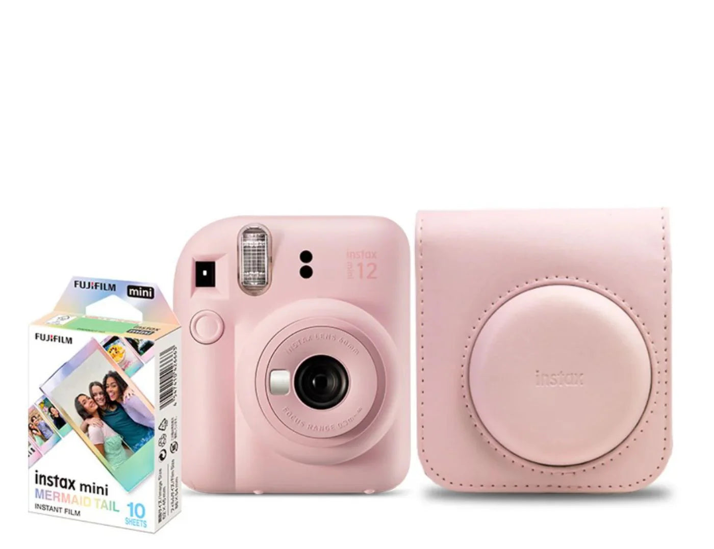 Fujifilm Instax Mini 12 Rosa Gloss Kit com Bolsa e 10 Filmes – Fotos Instantâneas