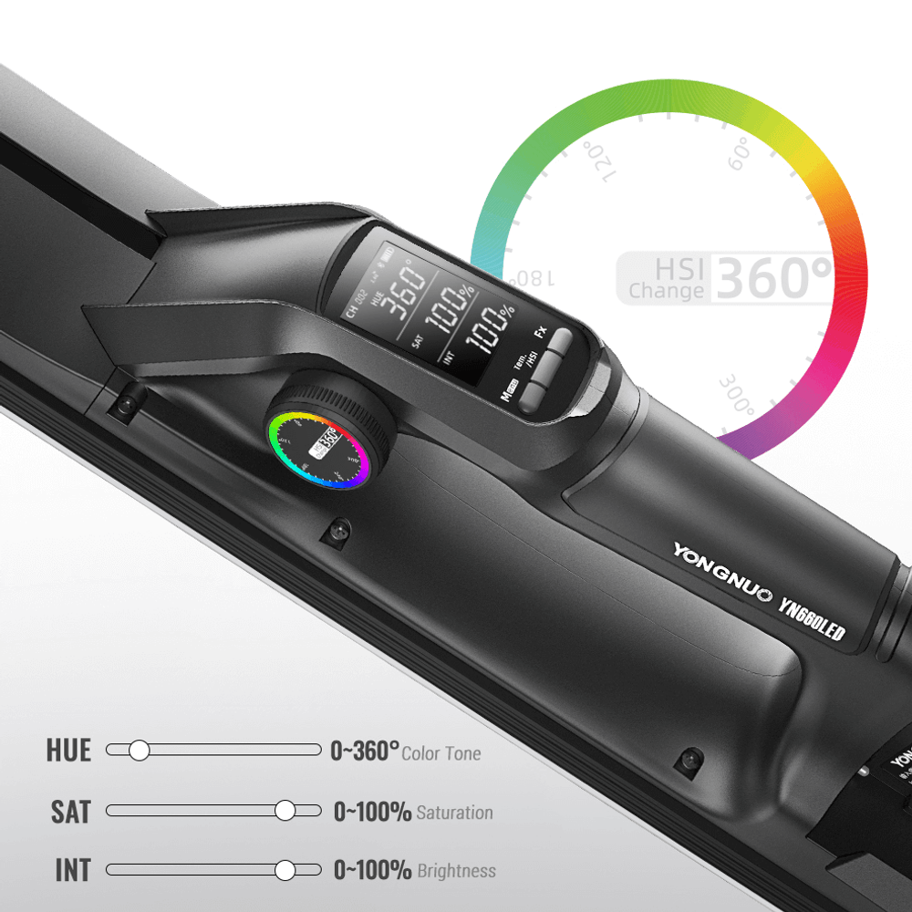 Bastão Iluminador LED Yongnuo YN660 RGB 60W com Controle Remoto