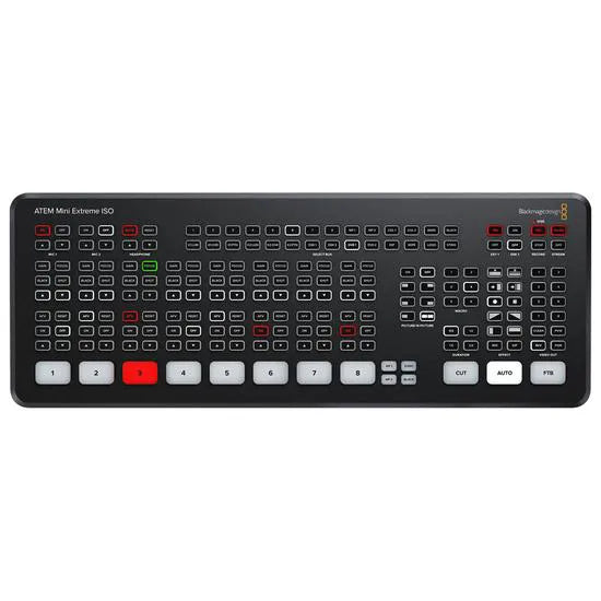 ATEM Mini Extreme ISO Blackmagic Switcher 8 Entradas com Gravação