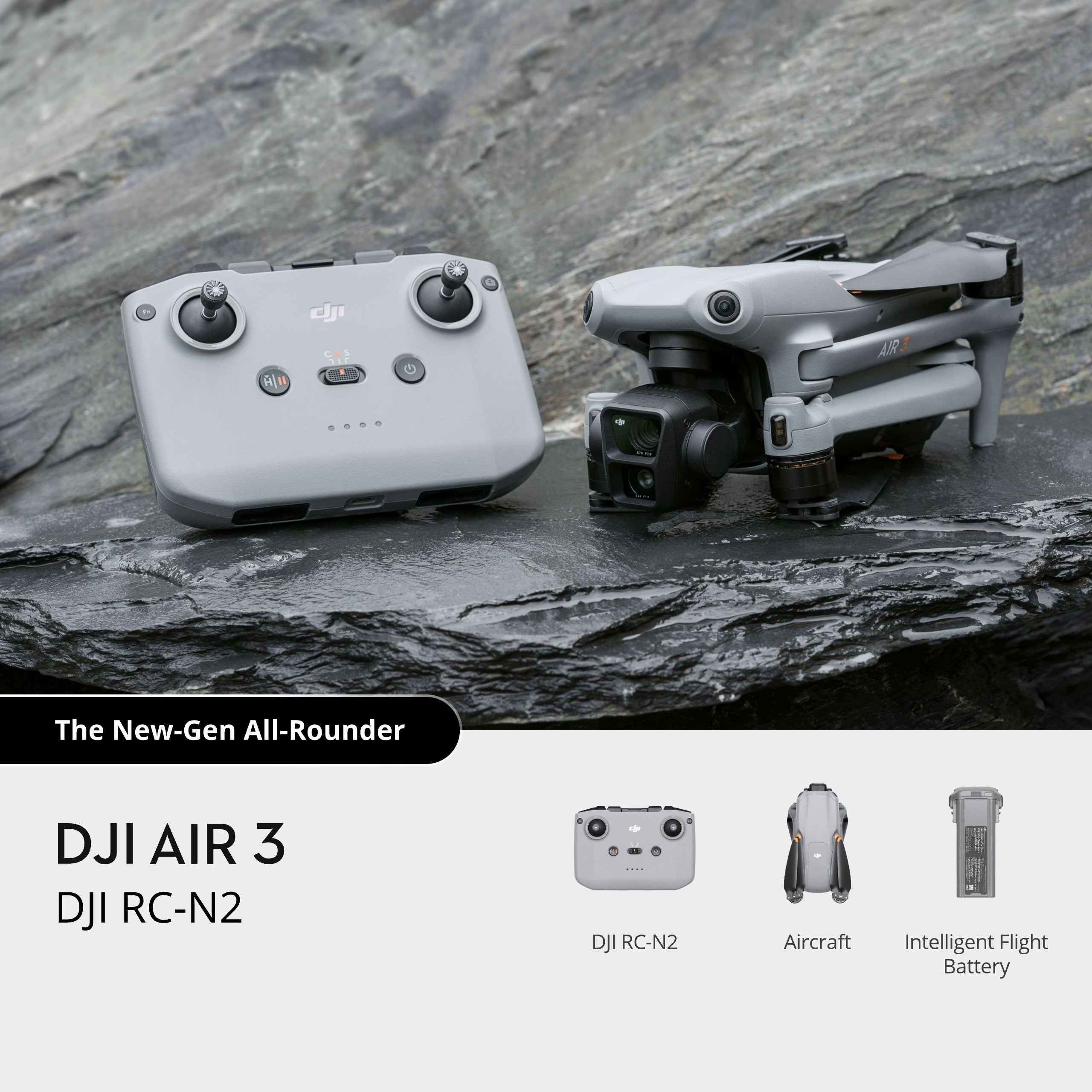 Dji Air 3 Standard Drone Dual-câmera 48mp 46min voo