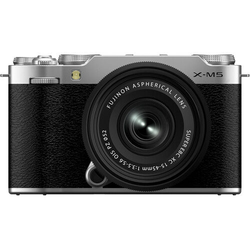 Fujifilm X-M5 Kit XC 15-45mm OIS PZ Prata Câmera Mirrorless