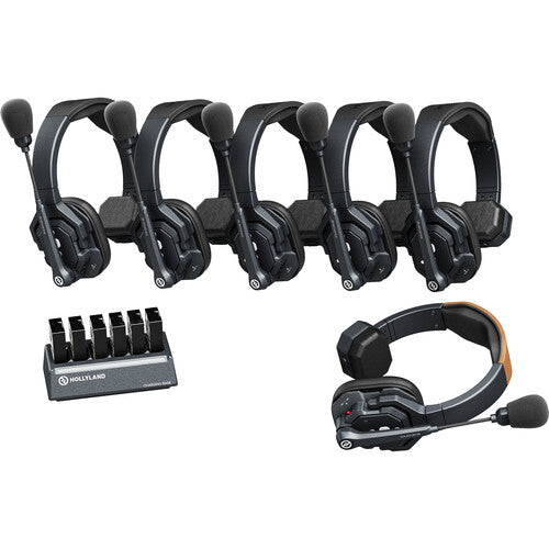 Hollyland Solidcom SE 6S Sistema Intercom Full-Duplex Sem Fio com 6 Headsets