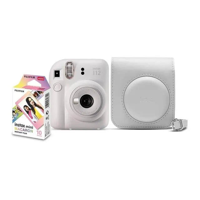 Fujifilm Instax Mini 12 Branca Kit com Bolsa e 10 Filmes – Fotos Instantâneas