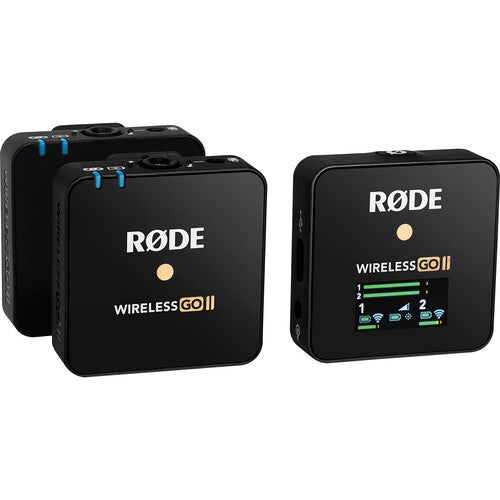 Rode Wireless GO II Microfone Sem Fio Compacto com 2 Transmissores