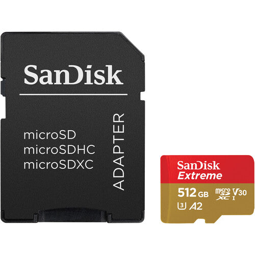 SanDisk Extreme microSD 512GB UHS-I 190MB/s – Alta Velocidade