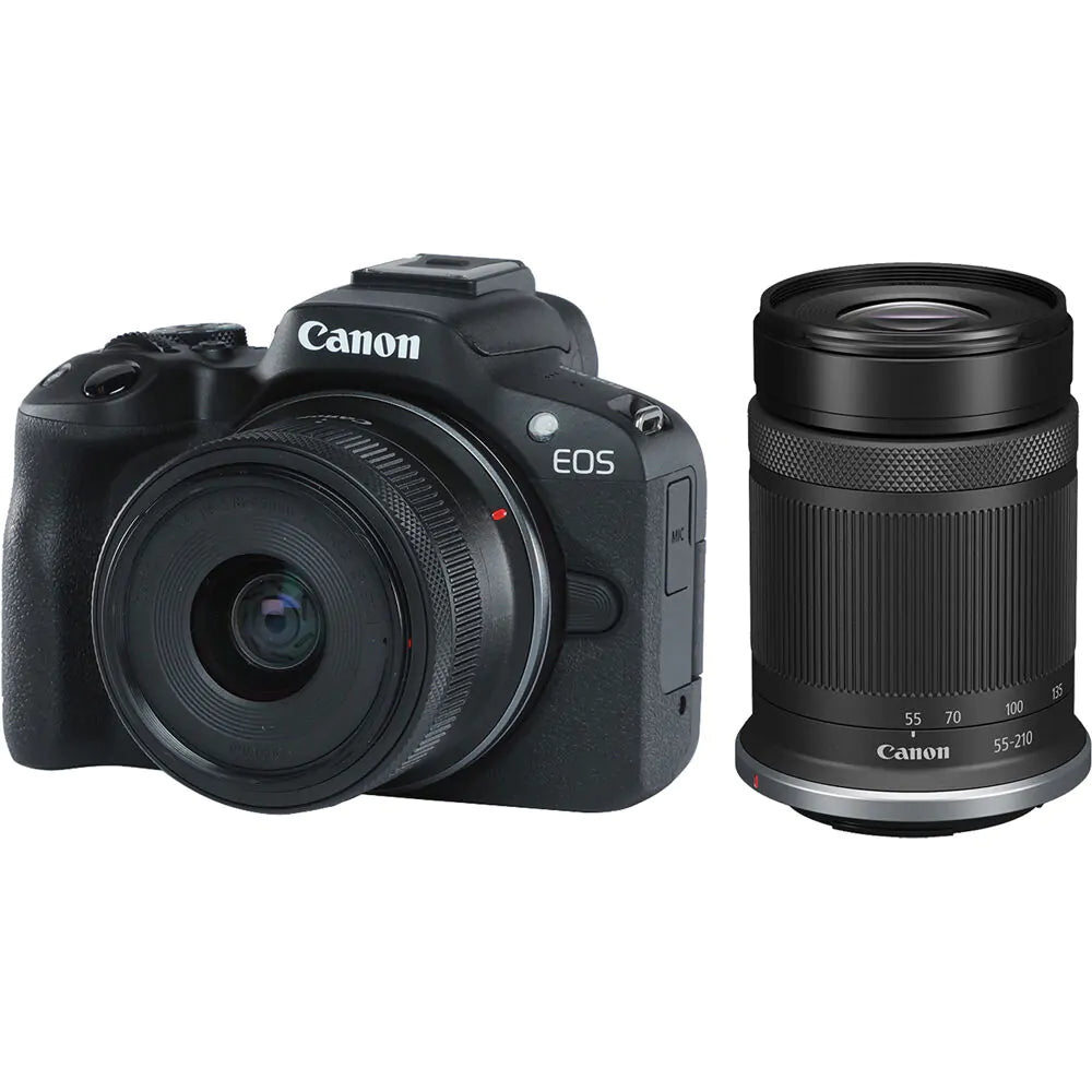Canon EOS R50 Mirrorless RF-S 18-45mm f/4.5-6.3 IS STM + RF-S 55-210mm f/5-7.1 IS STM