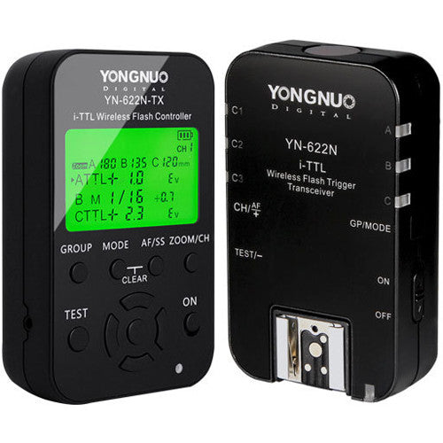Yongnuo YN622N Kit Disparador de Flash i-TTL Sem Fio para Nikon