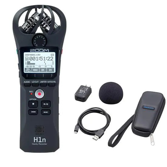 Zoom H1n Handy Recorder Value Pack Gravador Portátil X/Y Estéreo
