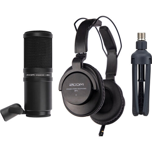 Zoom ZDM-1 Podcast Mic Pack Kit Completo de Microfone para Podcast
