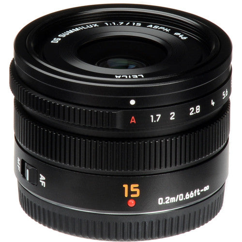 Lente Lumix 15mm f/1.7 ASPH Micro Four Thirds Leica DG Summilux