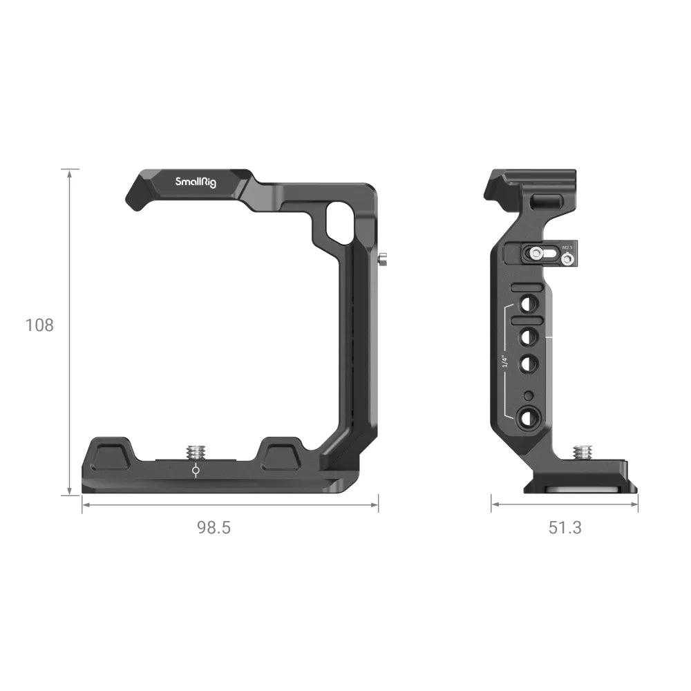 SmallRig Half Cage para Sony Alpha 7R/7 IV/7S III/Alpha 1 – Estrutura Profissional Compacta