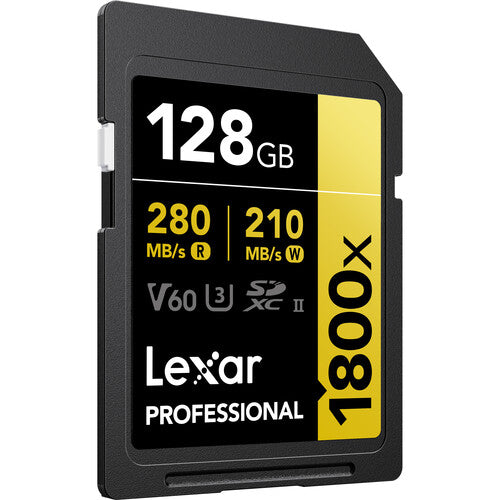 Lexar Professional SDXC UHS-II V60 128GB 1800x Cartão de Memória