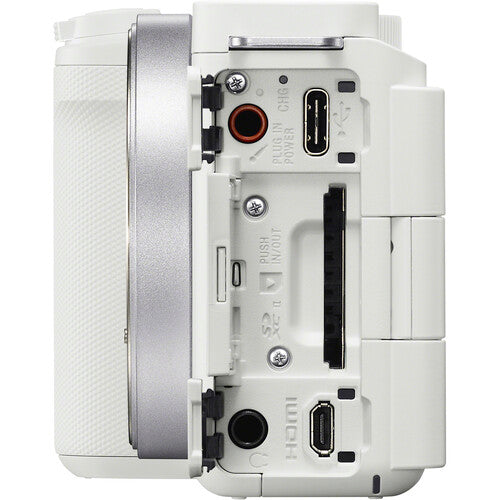 Câmera Sony ZV-E10 II Body White – APS-C 26MP, 4K 60p, AF Avançado