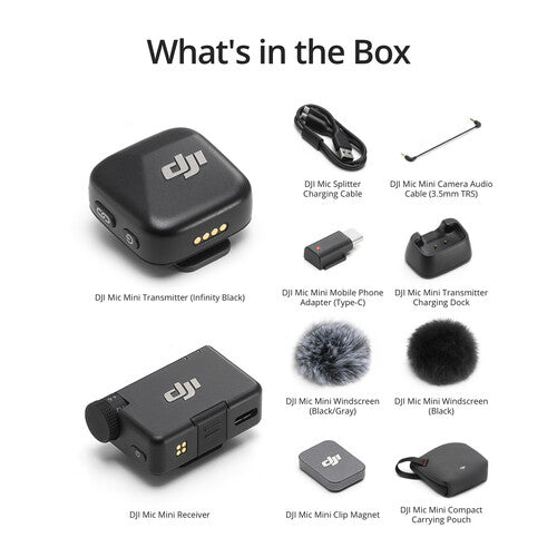 DJI Mic Mini Microfone Sem Fio Compacto e Ultraleve