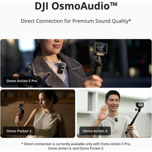 DJI Mic 2 Microfone Sem Fio Compacto Profissional