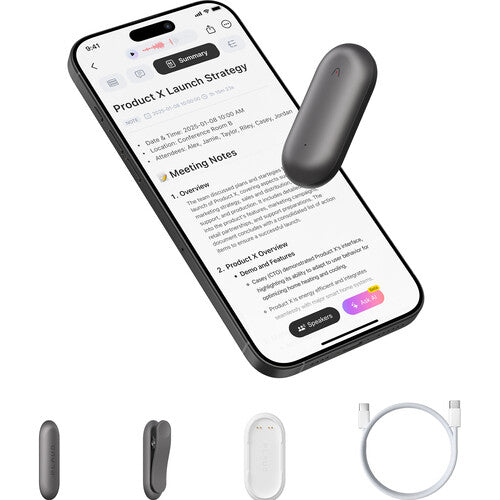 Gravador Plaud Note Pin AI Compacto com Transcrição Inteligente