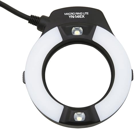 Flash Meike MK-14EXT-C E-TTL Macro LED para Canon com Iluminação Circular