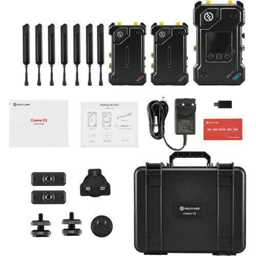 Sistema de Transmissão de Vídeo Sem Fio Hollyland Cosmo C2 HDMI/SDI – 2 Transmissores + 1 Receptor