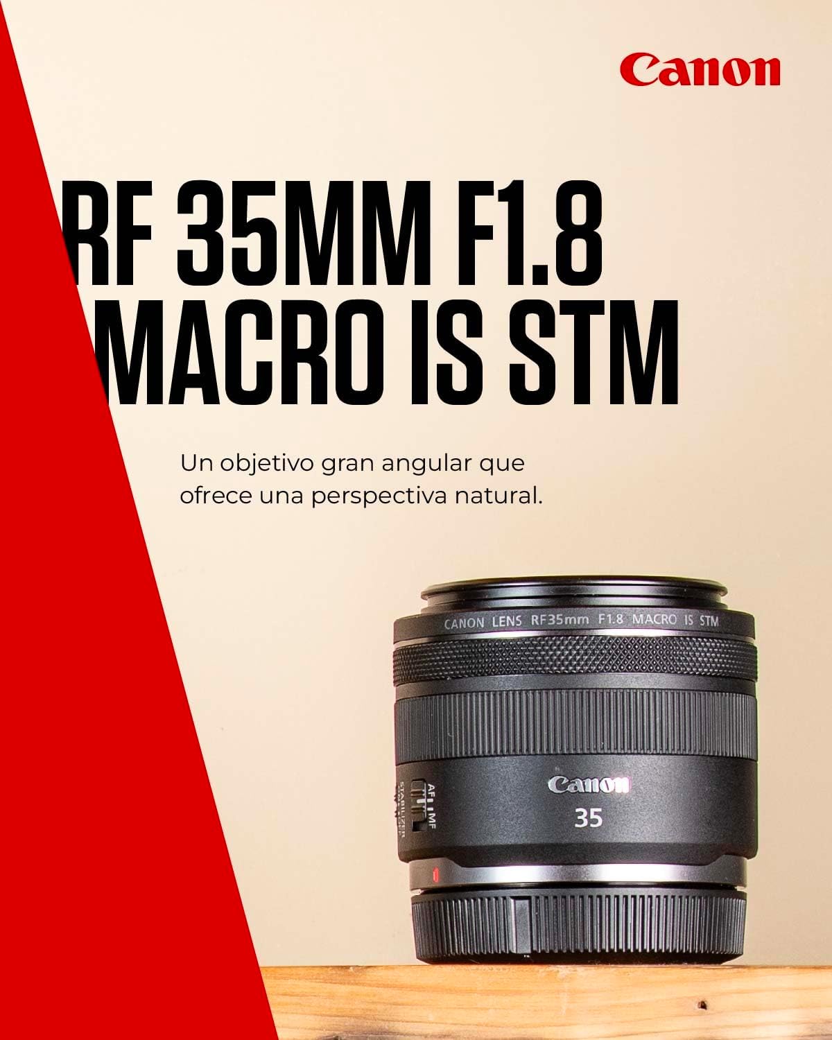 Lente Canon RF 35mm F1.8 Macro IS STM Prime Versátil