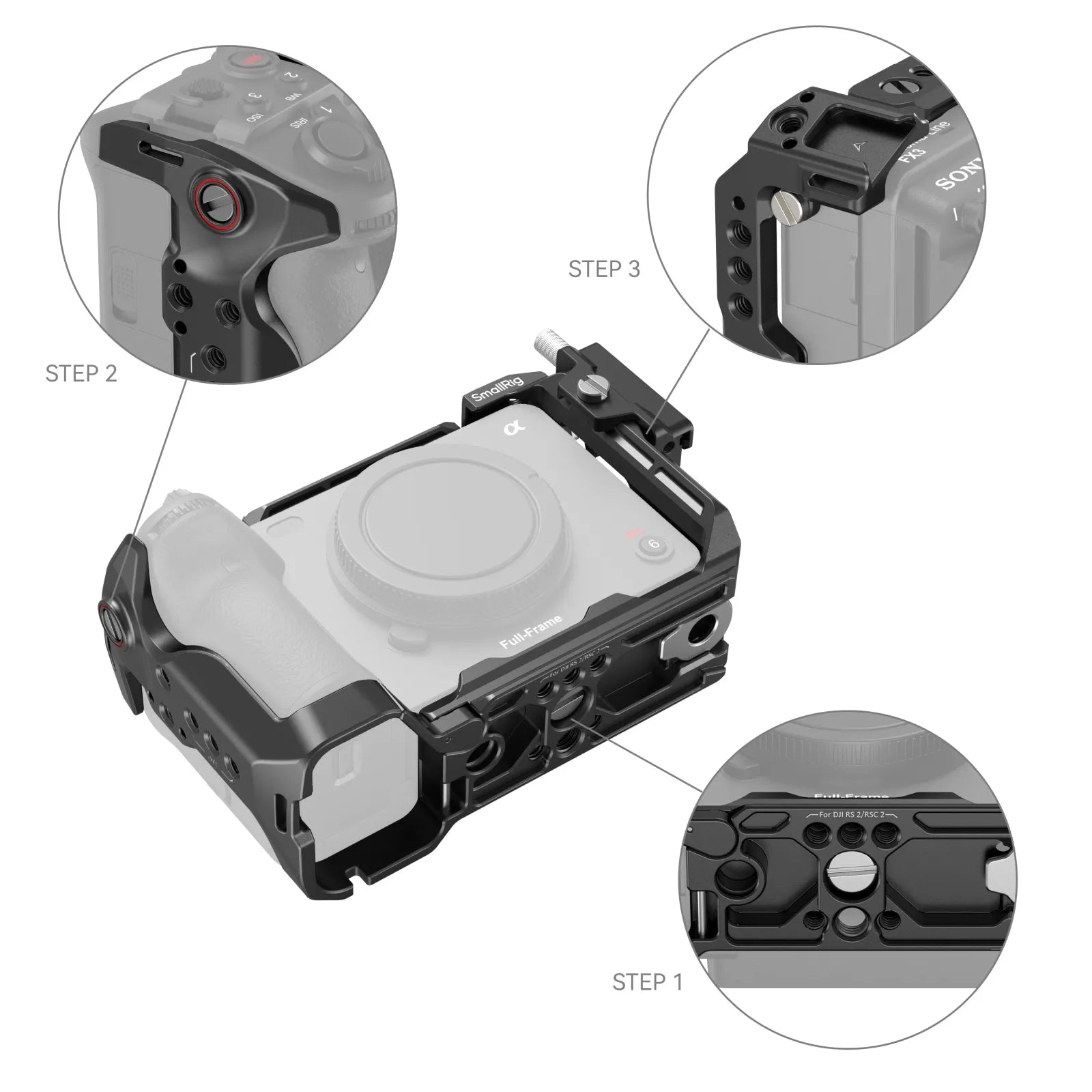 SmallRig Cage Sony FX3/FX30 4183B – Rig Completo e Seguro
