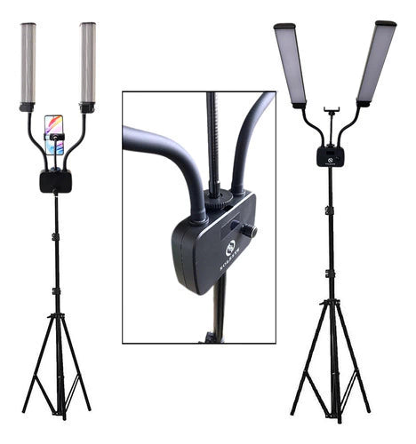 Iluminador LED Ring com Braço Duplo Articulado