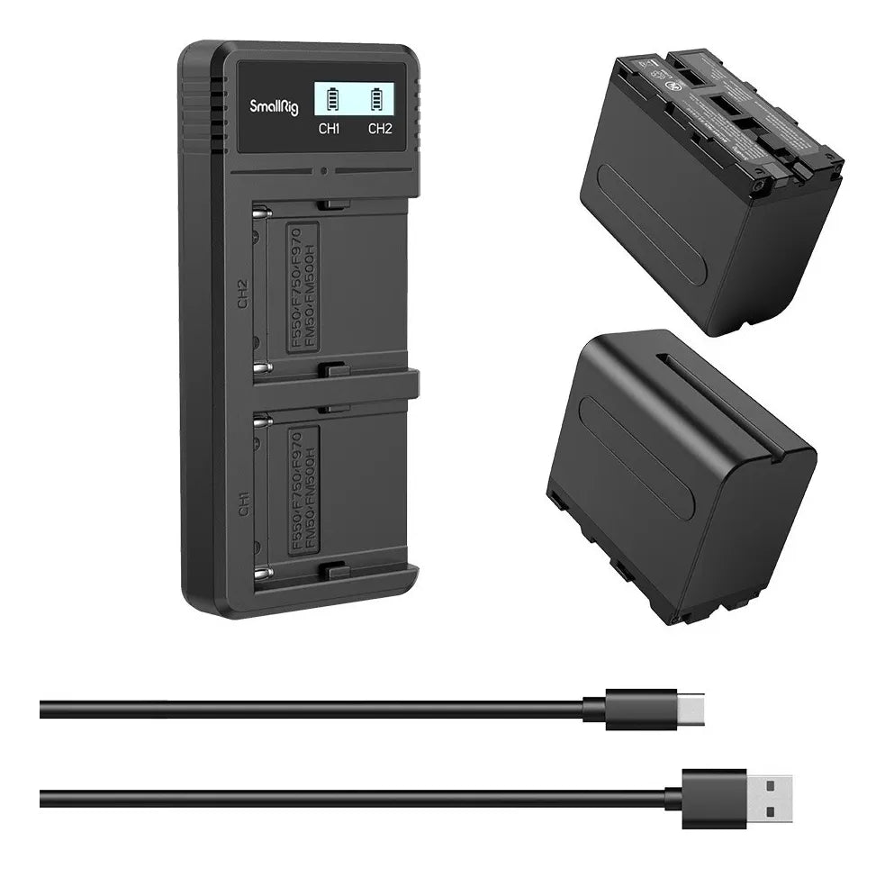 SmallRig Kit de Bateria e Carregador F970