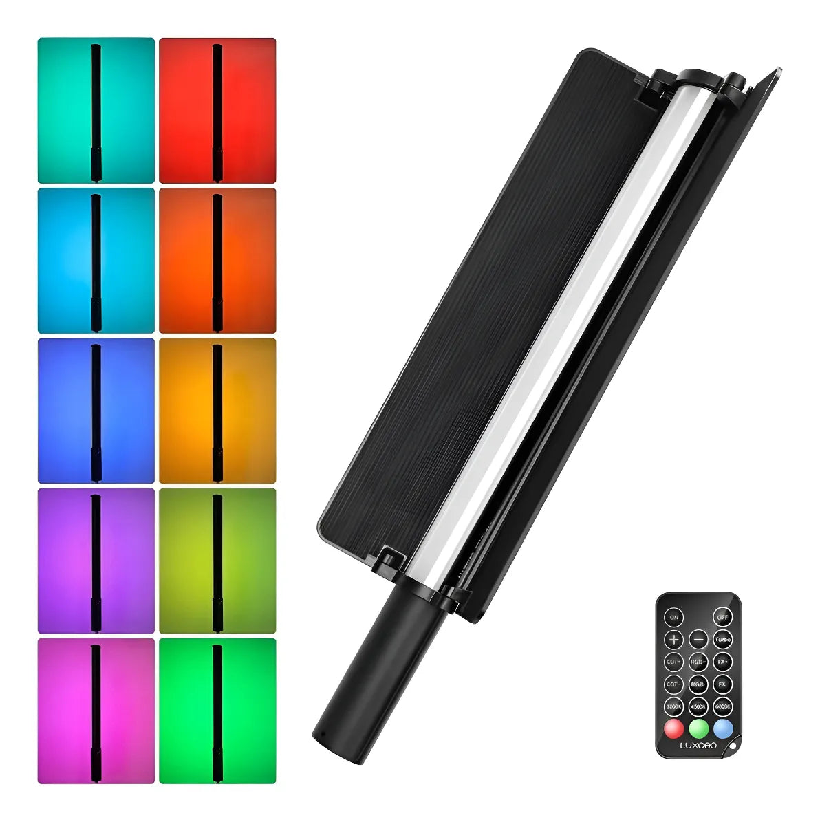 Bastão de Luz LED Luxceo P520 RGB com Abas Profissional