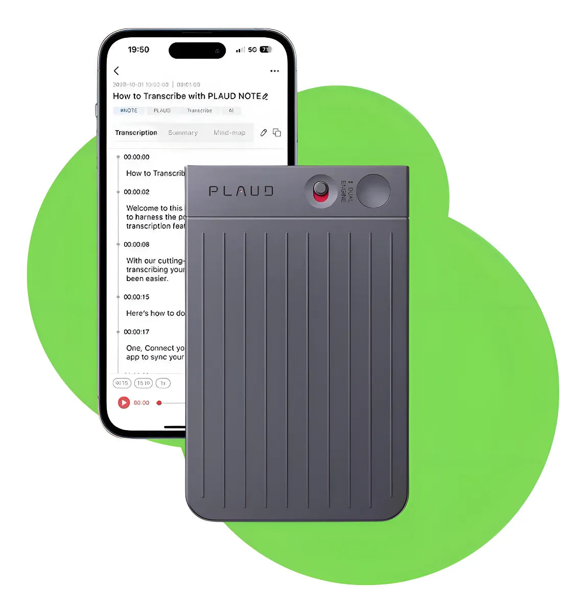 Plaud Note AI Recorder Gravador Inteligente com Transcrição Automática