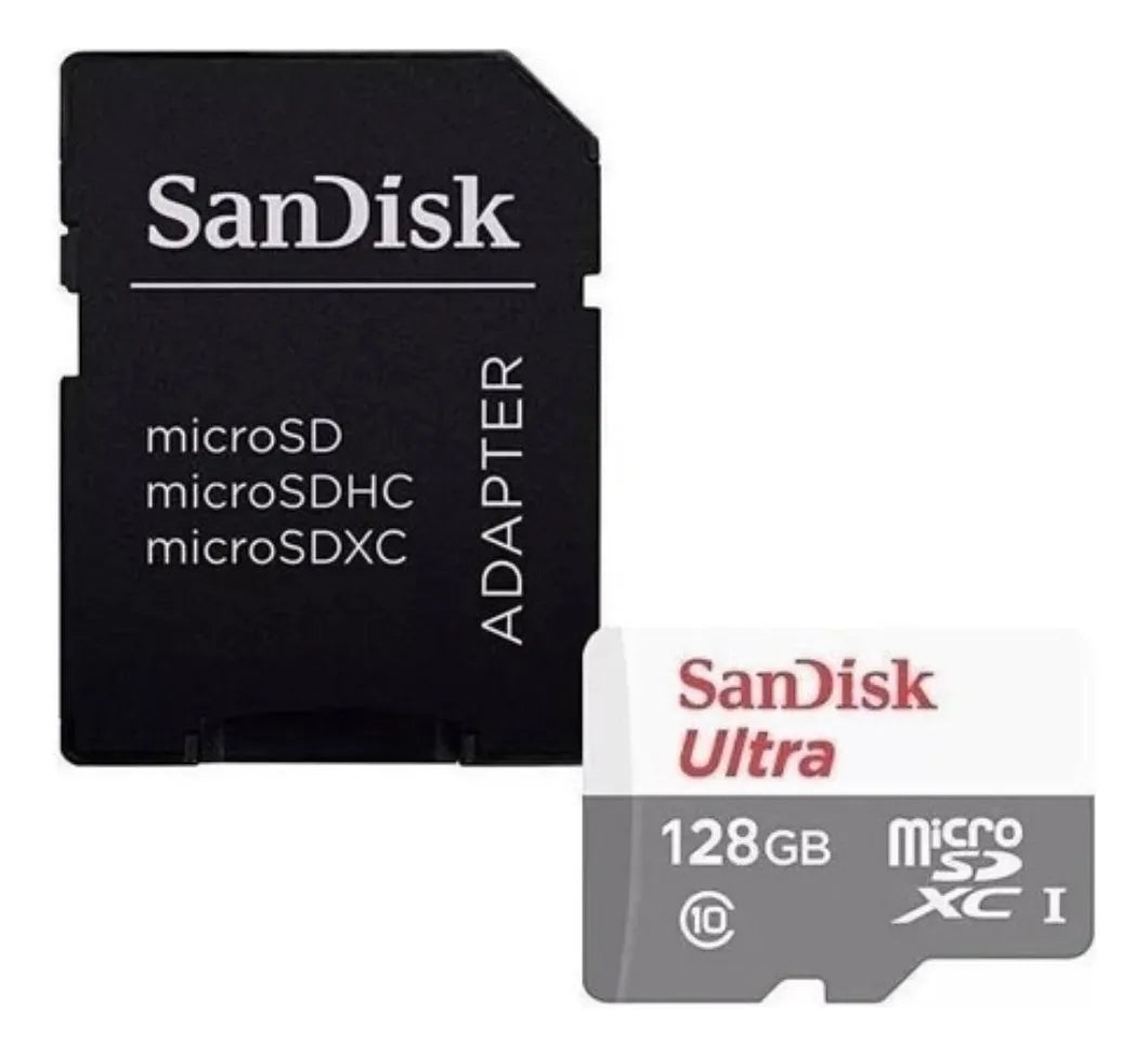 Cartão SanDisk Ultra microSDXC 128GB 100MB/s UHS-I com Adaptador