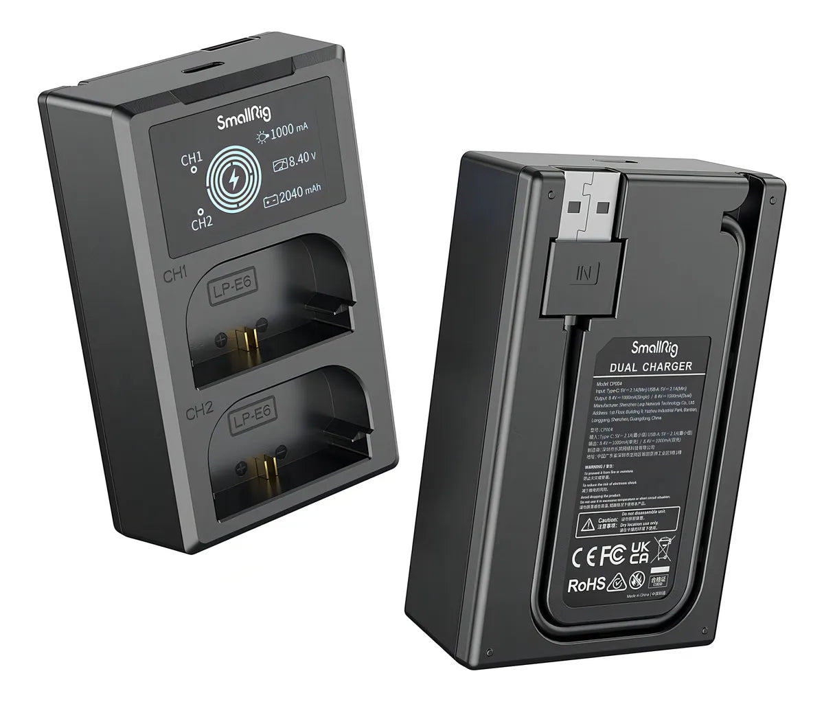 SmallRig Kit de Bateria e Carregador LP-E6N para Câmeras Canon