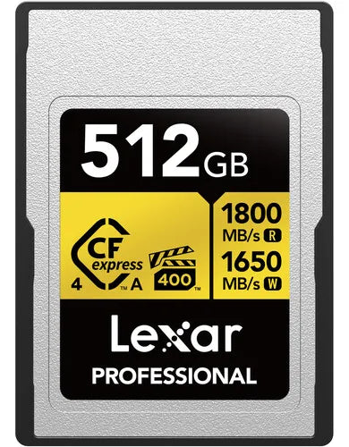 Cartão Lexar CFexpress 4.0 tipo A Gold 512GB 1800MB/s Gold