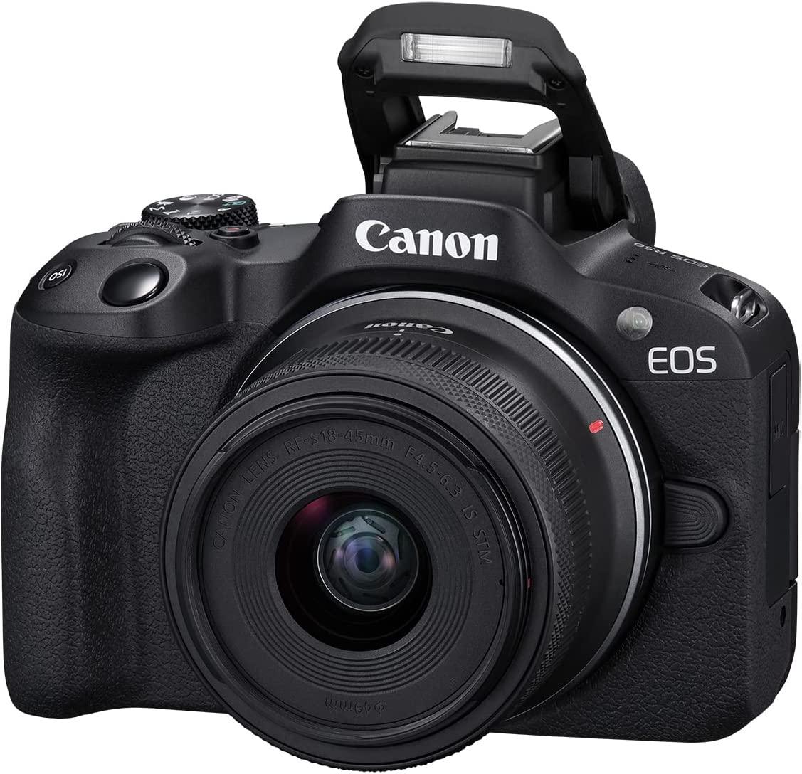 Canon EOS R50 – Câmera Mirrorless 24,2MP 4K com Lente 18-45mm