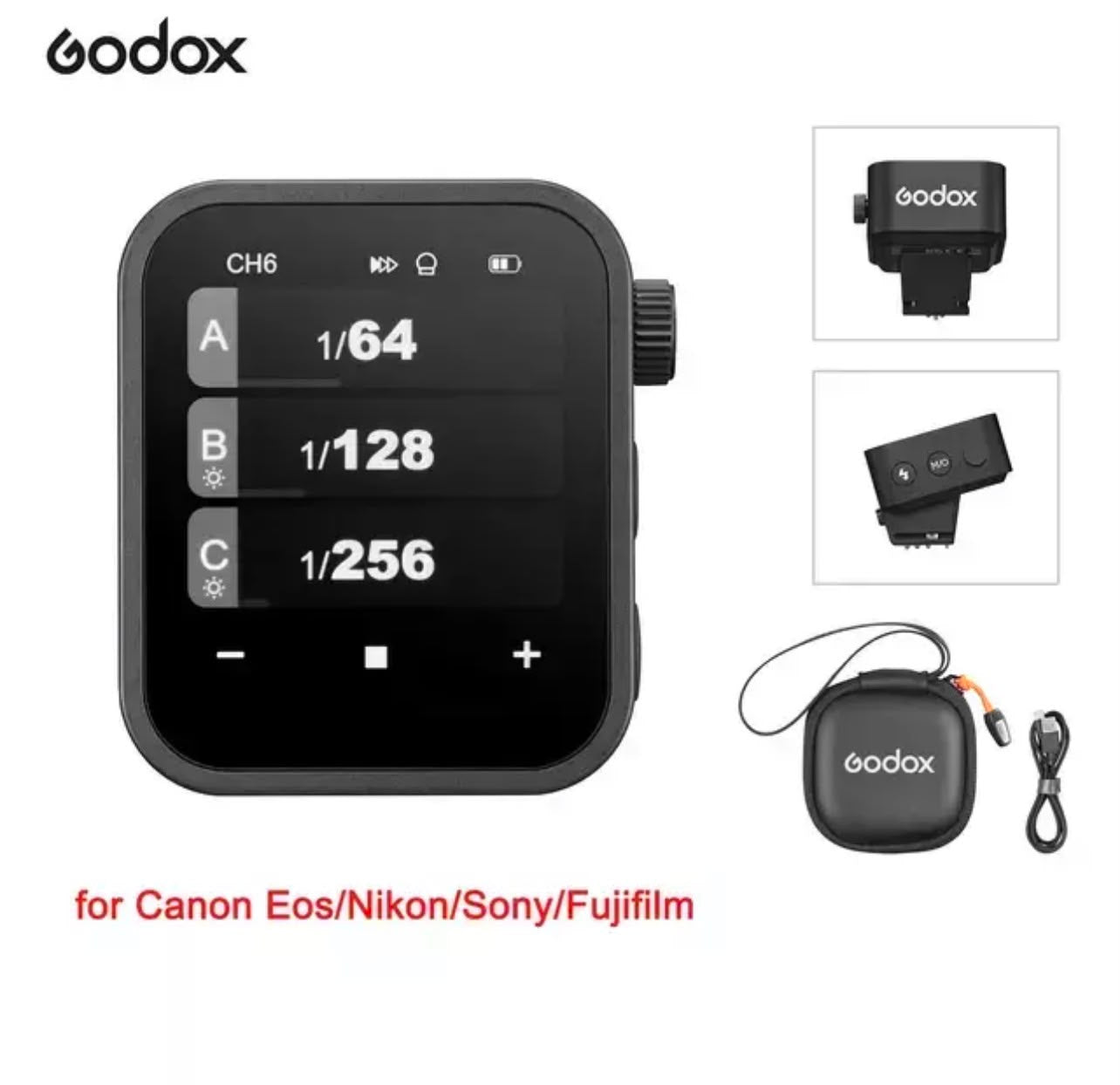 Transmissor Godox X3 TTL Xnano para Flashes Sem Fio Touchscreen