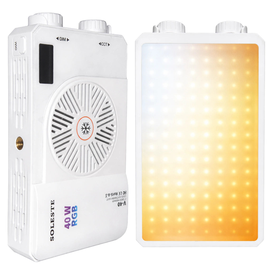 Mini Luz LED RGB 40W Portátil 2500K a 9000K Ajustável