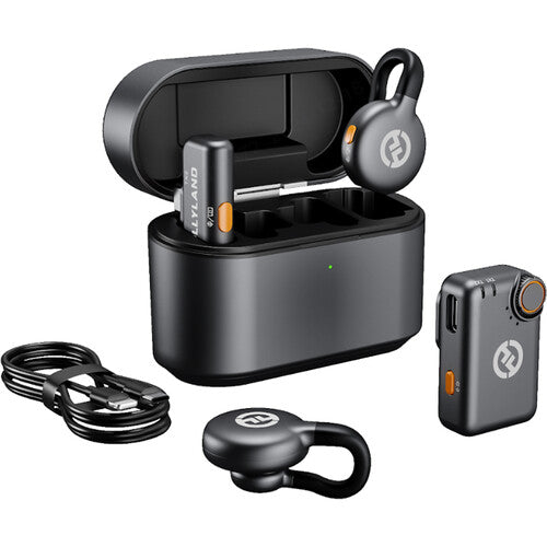 Hollyland Lark M2S DUO Combo com conector para Câmera e Dispositivos Móveis (USB-C e Adaptador Lightning)