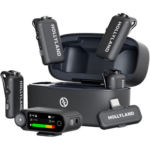 Hollyland Lark Max 2 Combo para 4 Pessoas Sistema de Microfone Sem Fio Profissional