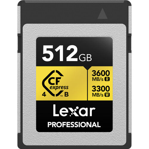 Cartão Lexar CFexpress Tipo B 4.0 Gold 512GB 3600MB/s
