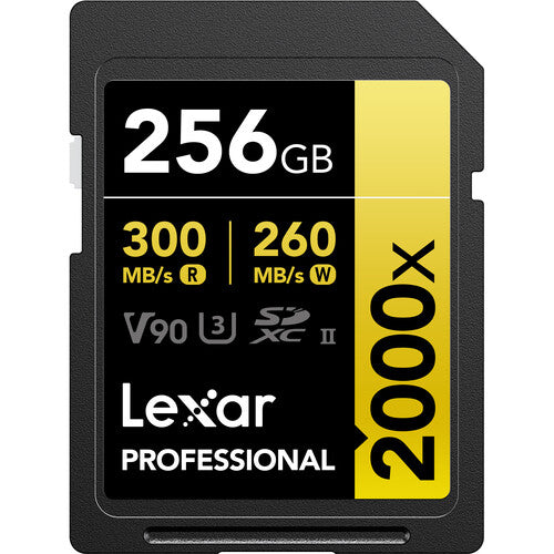 Lexar Professional SDXC UHS-II V90 256GB 2000x Cartão de Memória